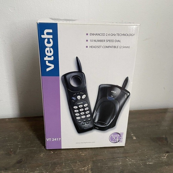 Vtech Cordless Telephone with Base New in Box VT2417 High Frequency 2.4 GHz - Picture 1 of 7